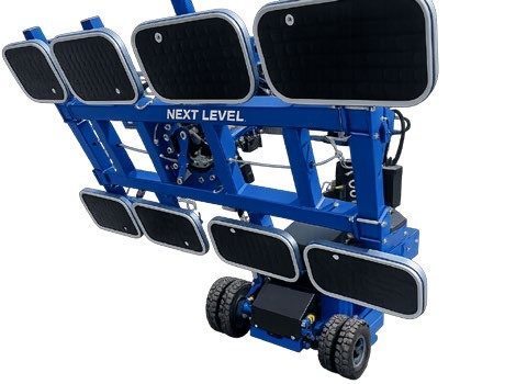 Reference image shows a rectangular-pad frame. Final pad configuration must be approved; the listed silicone-pad setup differs.